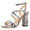 Y2K Snakeskin Heeled Sandals