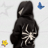 Y2K Spider Print Hoodies