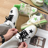 Y2K White Sneakers With Stars