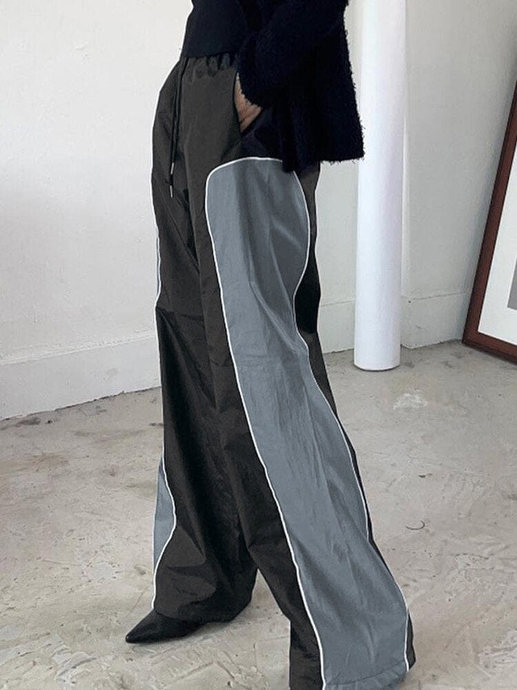 Y2K Wide Leg Parachute Pants