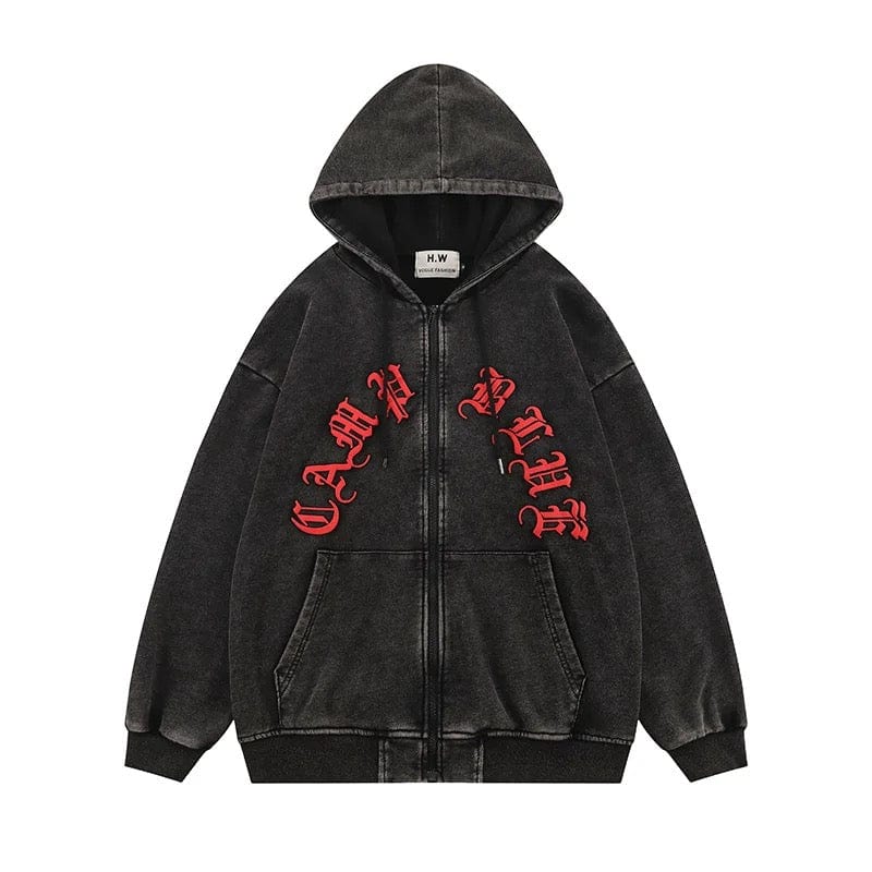 Y2K Zip Up Hoodie Mens