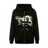 Zip Up Graphic Hoodie Y2K